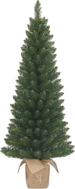 Black Box Trees Gerlos Kunstkerstboom in Jute - Kunst Kerstboom H90 x Ø41 cm - Groen
