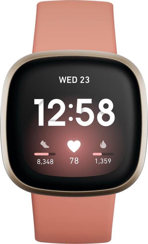 Fitbit Versa 3 – Smartwatch dames en heren – Roze