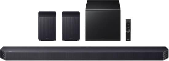 Samsung HW-Q930F, 9.1.4 kanalen, 580 W, DTS 5.1, DTS Express, DTS-HD Master Audio, DTS:X, Dolby Atmos, Dolby Digital Plus, Dolby TrueHD, 140 W, Actieve subwoofer, Draadloos
