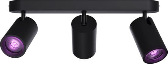 Calex Smart Plafondlamp – 3-Lichts – Slimme Opbouwspot – Ovaal – Zwart