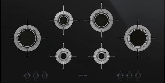 Smeg PVL6106CN kookplaat Zwart, Titanium Ingebouwd Gaskookplaat 6 zone(s)