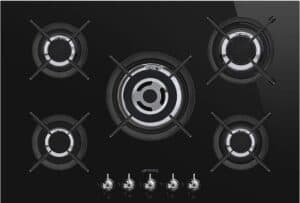 Smeg PV375CNDE kookplaat Zwart Ingebouwd 70 cm Gaskookplaat 5 zone(s)