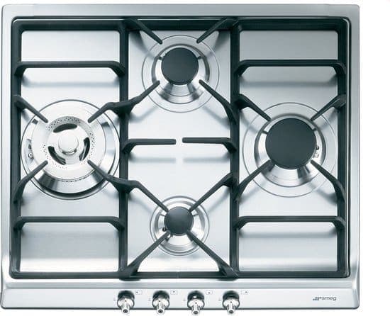 Smeg SDR60XG3 kookplaat Roestvrijstaal Ingebouwd Gaskookplaat 4 zone(s)