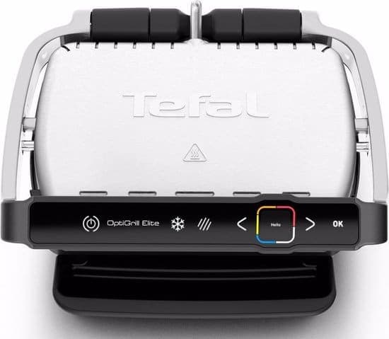 Tefal OptiGrill Elite GC750D – Intelligente Contactgrill – 12 Automatische Programma’s – Digitale grillassistent – Gaarheidsindicator – Boostfunctie voor grillstrepen – 2000W – RVS
