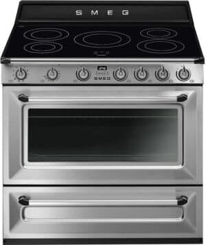 Smeg TR90IX9-1 fornuis Vrijstaand fornuis Electrisch Inductiekookplaat zones Roestvrijstaal A