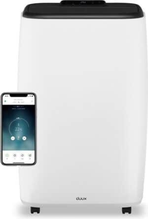 Duux North Smart Mobiele Airco - 14K BTU - Mobiele Airconditioning met Nachtmodus - Wit